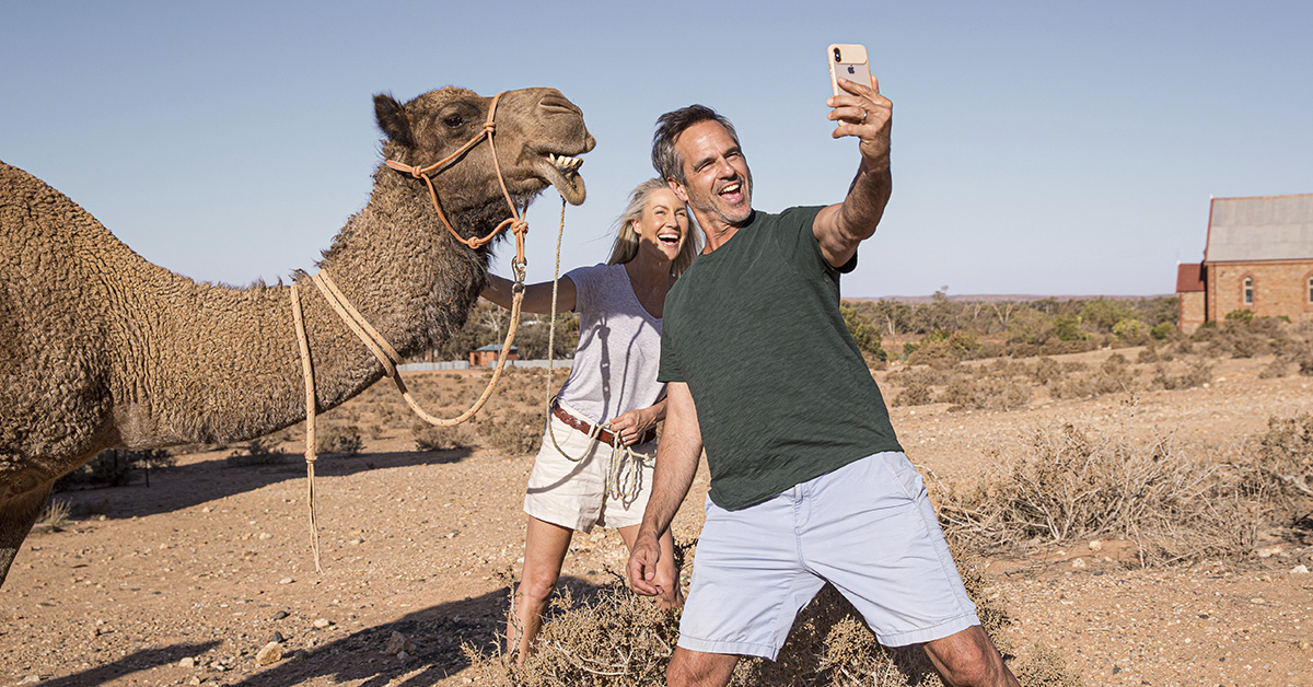 Couple with camel