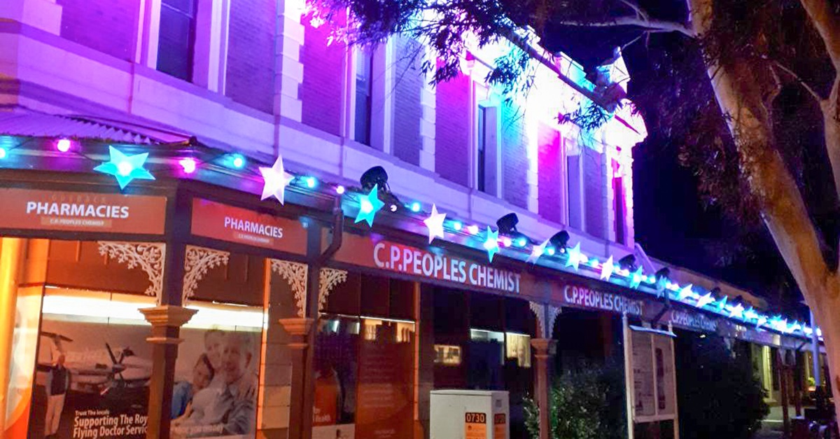 Christmas lights going up Broken Hill City Council