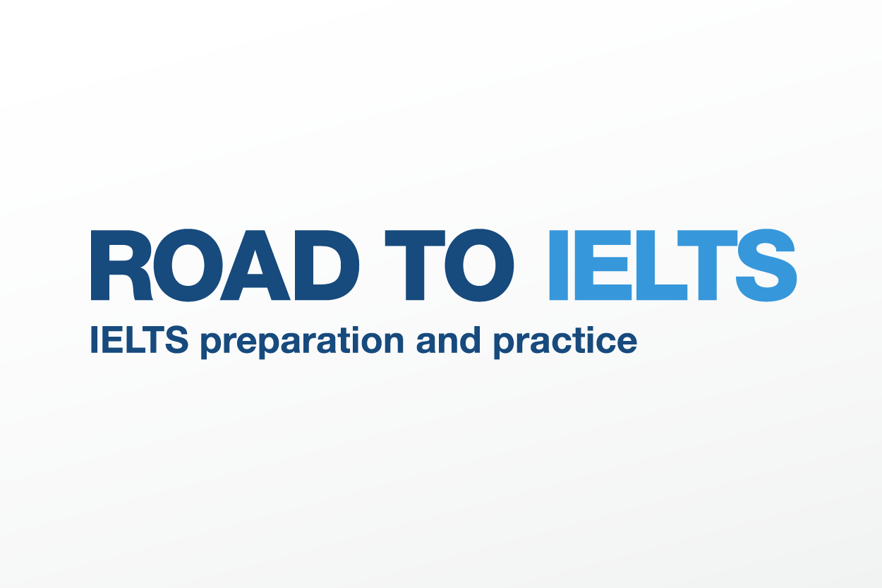 Road to IELTS text as a banner