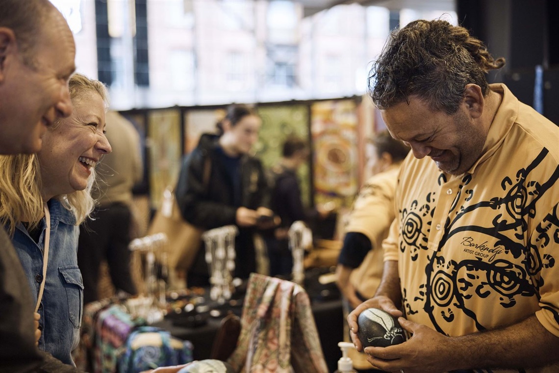 David Doyle Barkindji Arts Stall