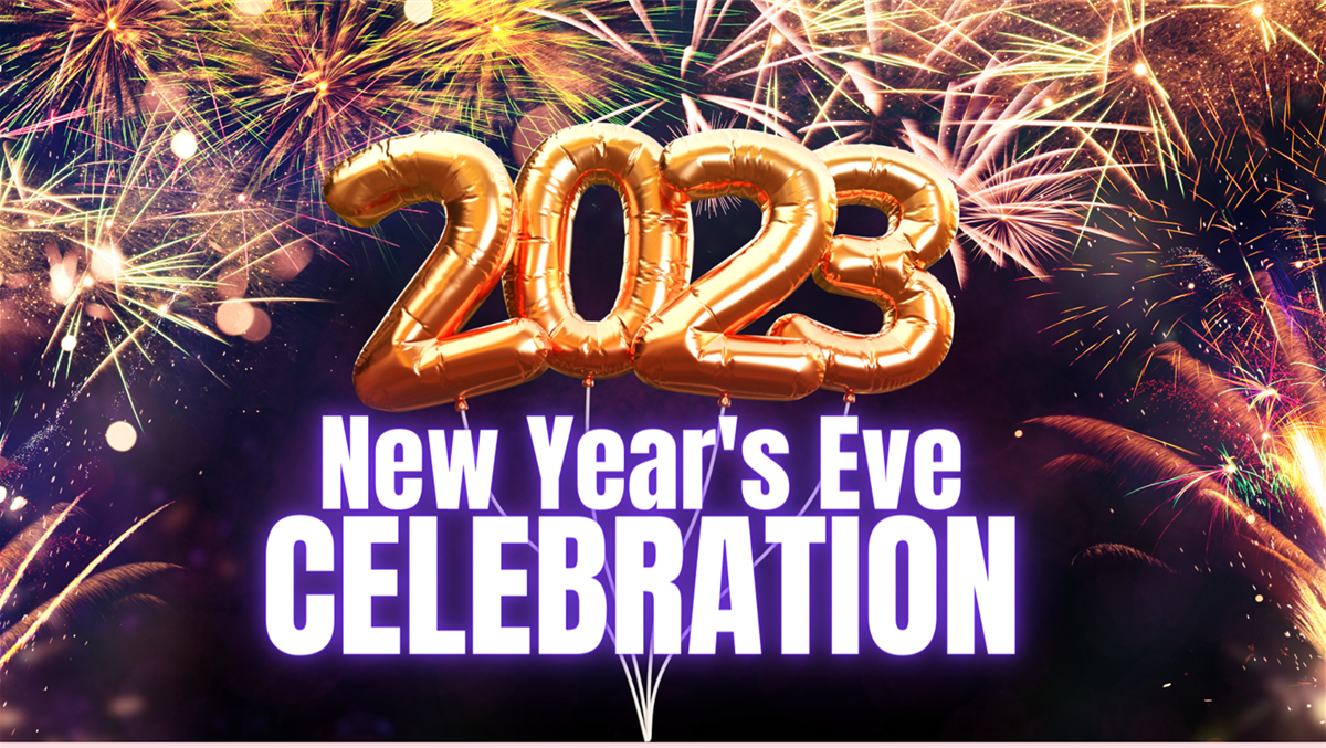 2023 new year's eve celebration with fireworks