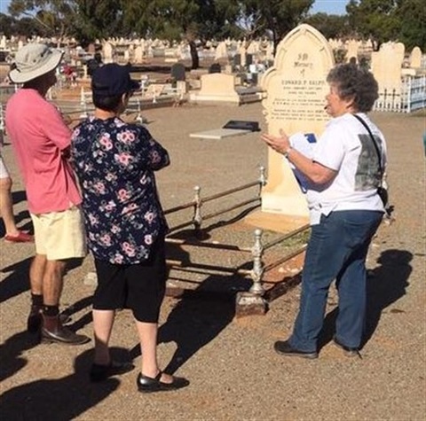 cemetery walk tour group