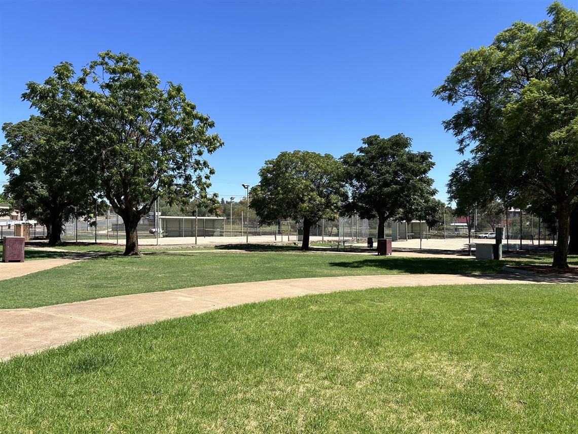 Duke of Cornwell Park with green grass and amenities showing
